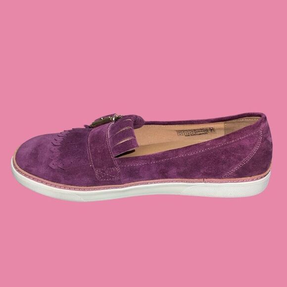 NWOB The Vionic Merlot Cambridge Women's Slip On Suede Loafers Size 10 - Picture 3 of 6